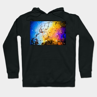 Abstract picture of colours made by oil on the beach Hoodie